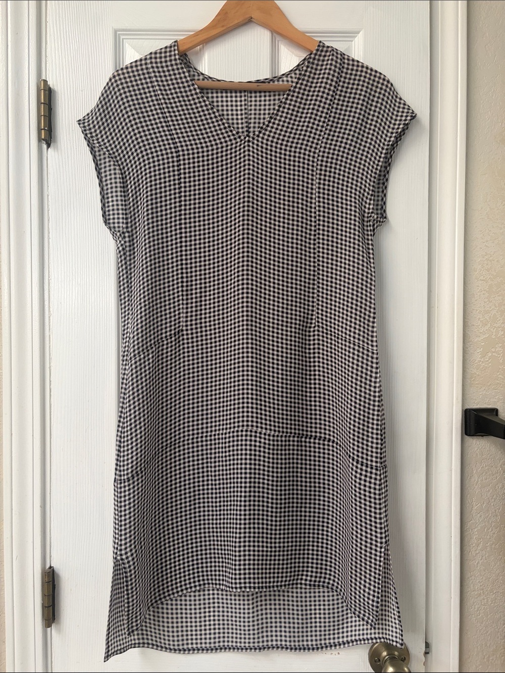 Jenni Kayne Black and White Silk Midi Dress -Effortless